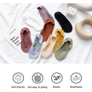 Free Cut Non Slip Ice Silk Socks - 3 Pairs