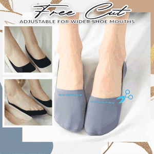 Free Cut Non Slip Ice Silk Socks - 3 Pairs