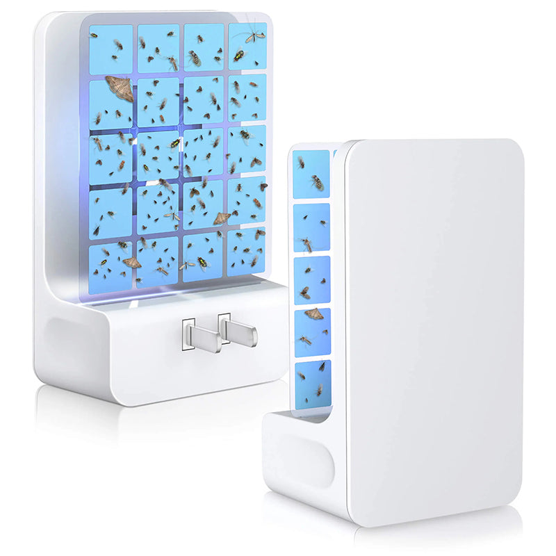 Double-Sided Indoor Flying Insect Trap - Plug-in Bug Catcher for Flies, Mosquitoes, Moths & More