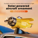 Solar powered airplane shaped car ornaments
