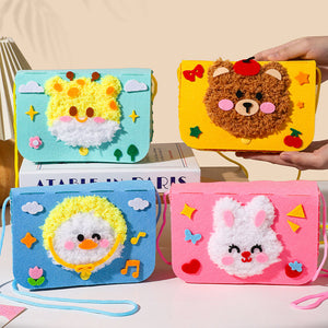 Wool Embroidery Painting Crossbody Bag