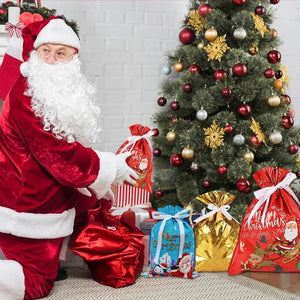 🎅🎁 Christmas gift bag with drawstring