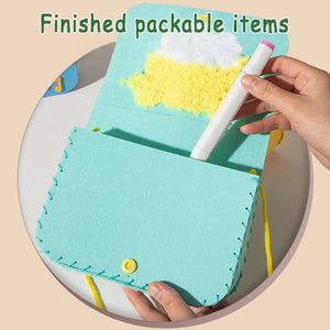 Wool Embroidery Painting Crossbody Bag