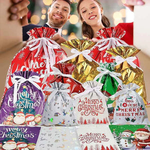 🎅🎁 Christmas gift bag with drawstring