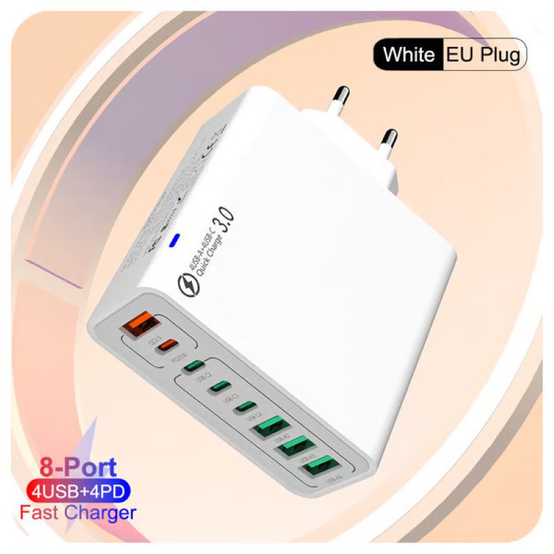 8 in 1 waterproof port USB fast charger