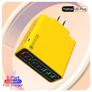 8 in 1 waterproof port USB fast charger