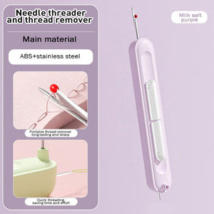 2-in-1 Needle Threader and Seam Winder Tool