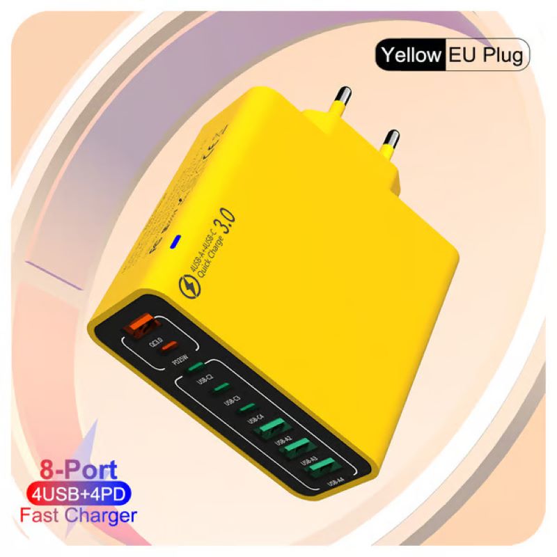8 in 1 waterproof port USB fast charger