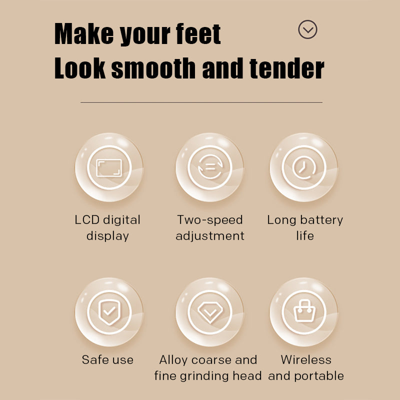 Electric digital foot grinder