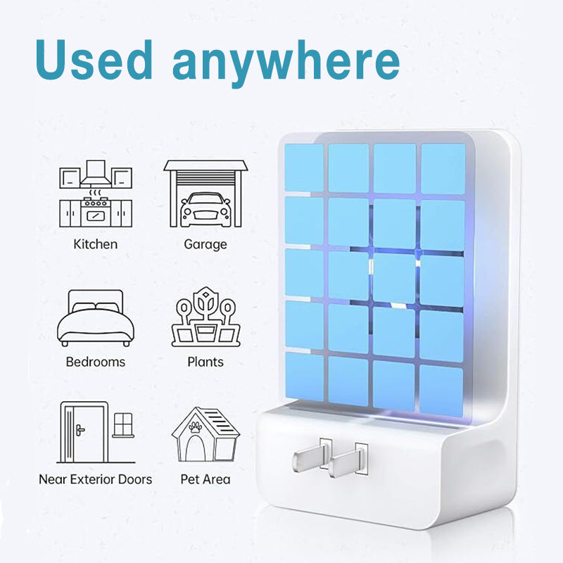 Double-Sided Indoor Flying Insect Trap - Plug-in Bug Catcher for Flies, Mosquitoes, Moths & More