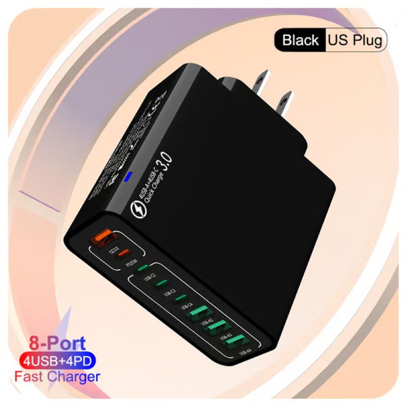 8 in 1 waterproof port USB fast charger
