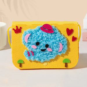 Wool Embroidery Painting Crossbody Bag